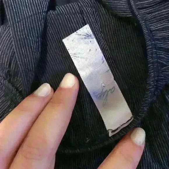 Blue Scoopneck Dress W/ Detailed Stitched Neckline - Picture 6 of 7